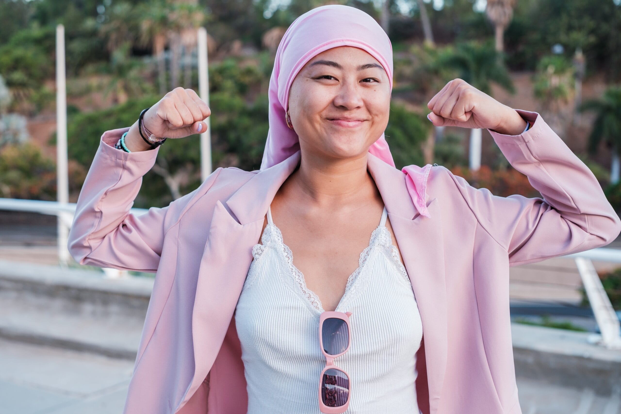 Young,Woman,With,Cancer,Smiling,And,Fighting,Against,The,Disease.
